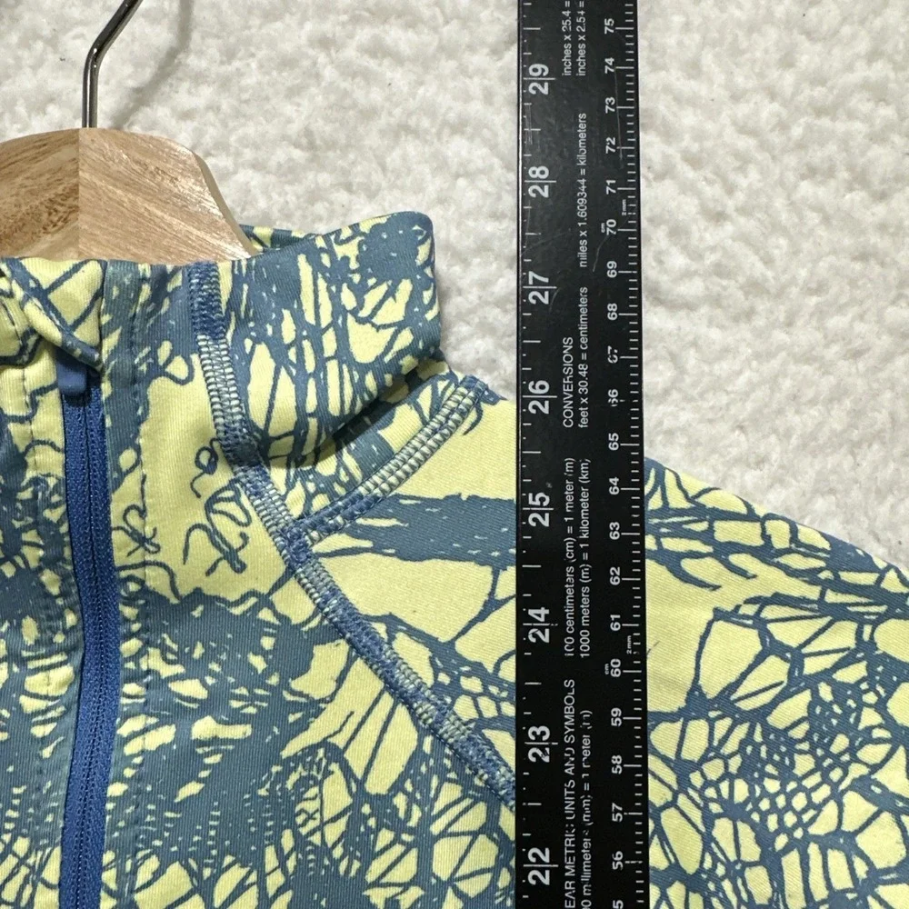 Nike Pro Women's Size M Blue Green 1/2 Zip Long‎ Sleeve Activewear Pullover Logo